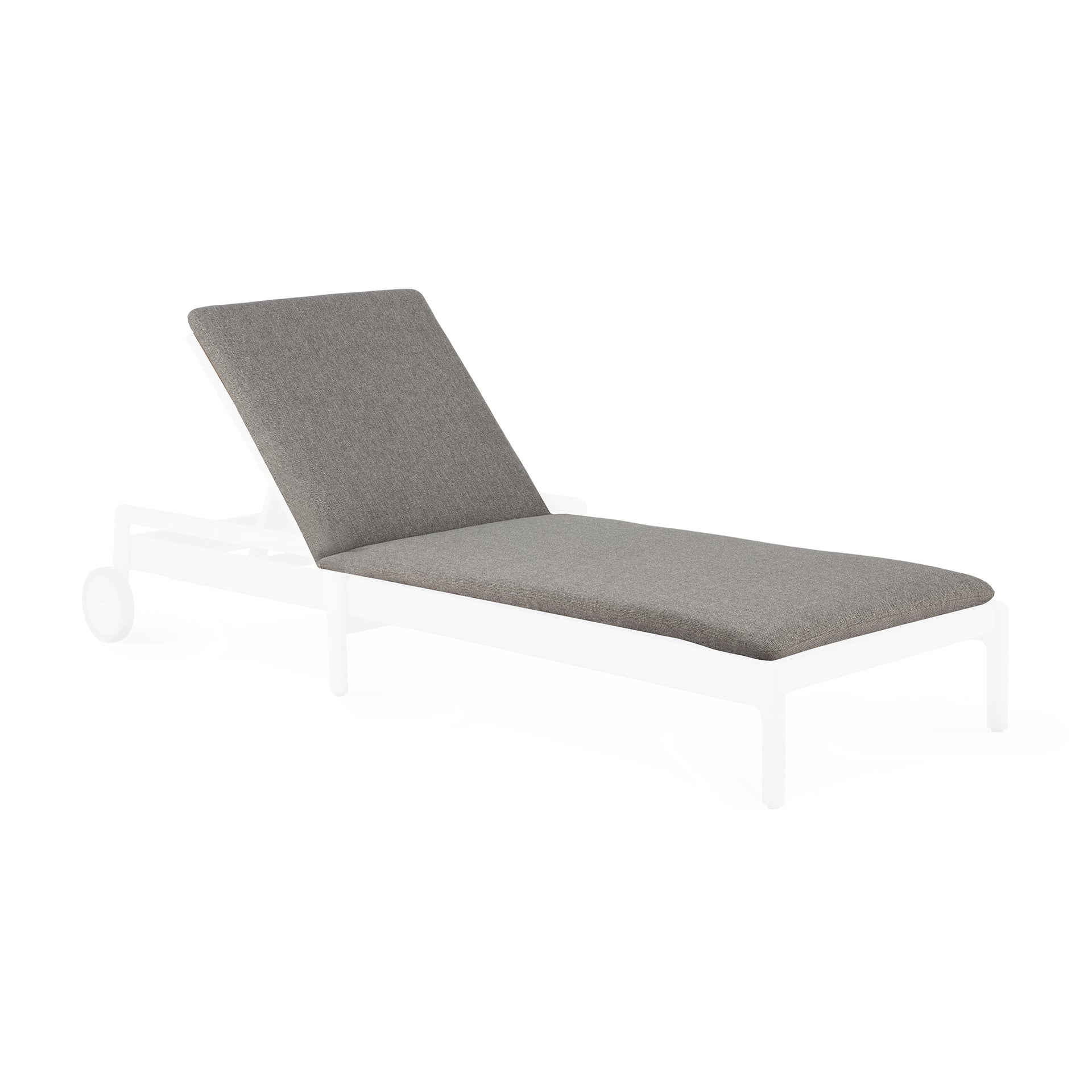 Jack Outdoor Adjustable Lounger Thin Cushion, Mocha Fabric