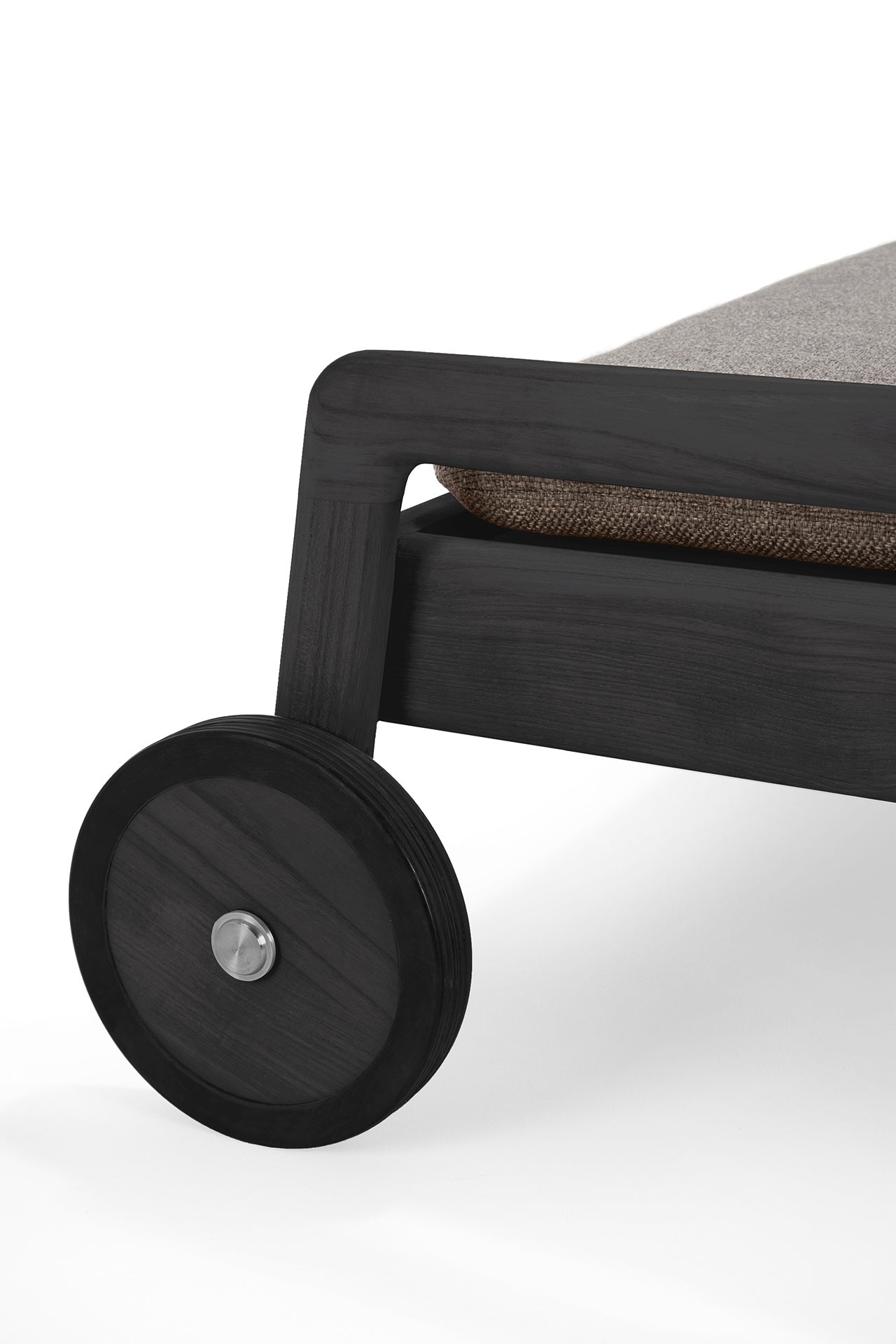 Jack Outdoor Adjustable Lounger Thin Cushion, Mocha Fabric