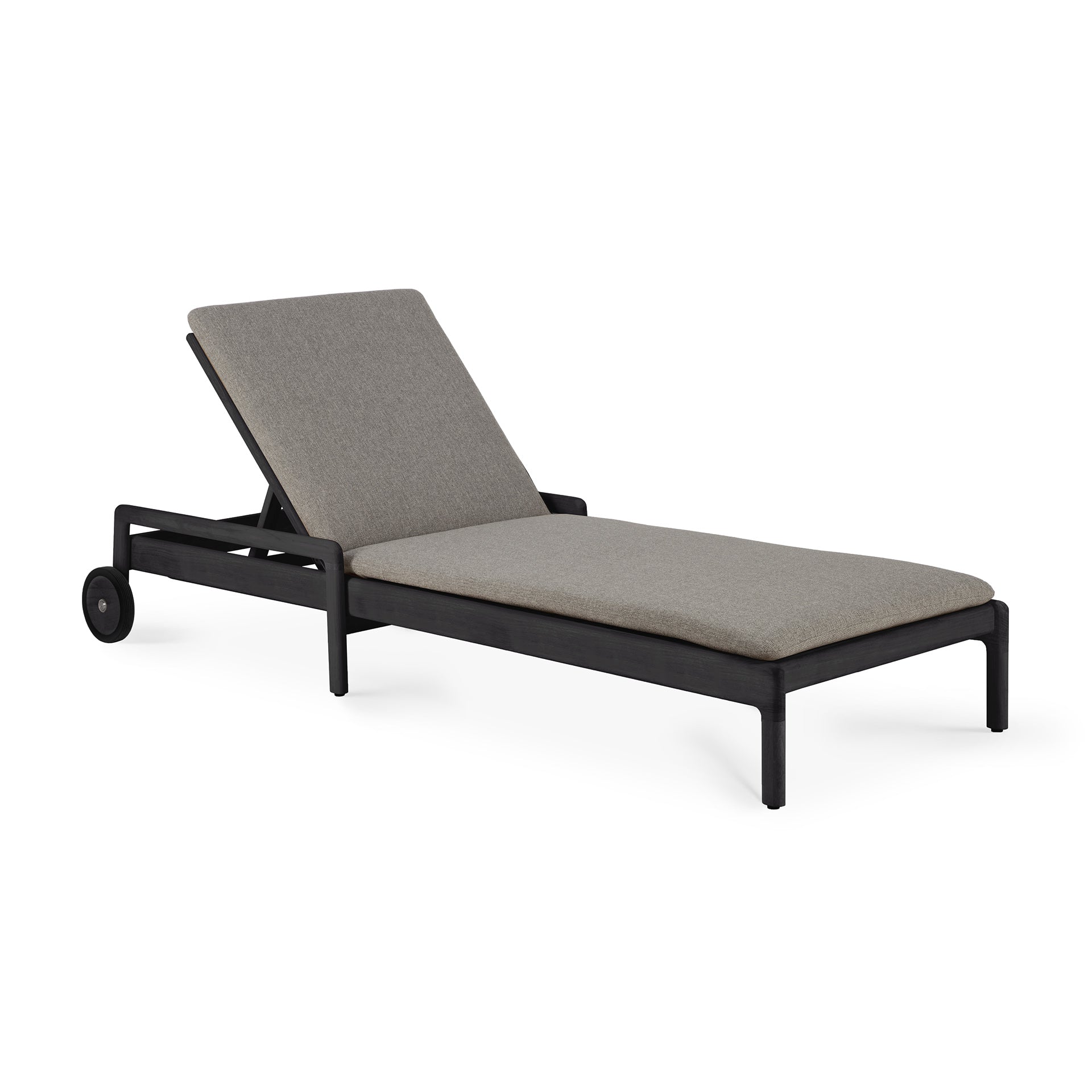 Jack Outdoor Adjustable Lounger Thin Cushion, Mocha Fabric