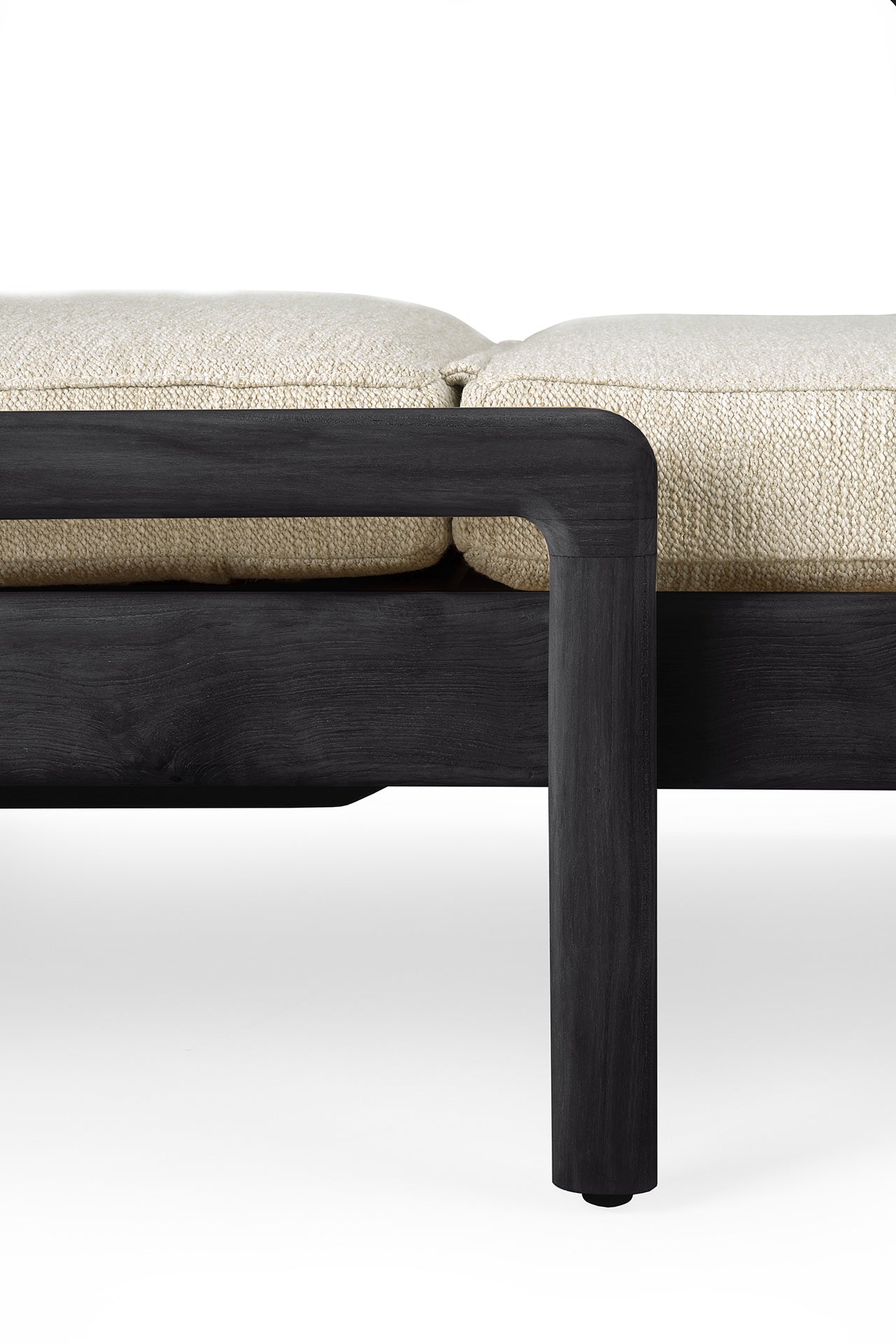 Jack Outdoor Adjustable Lounger Cushion, Natural Fabric