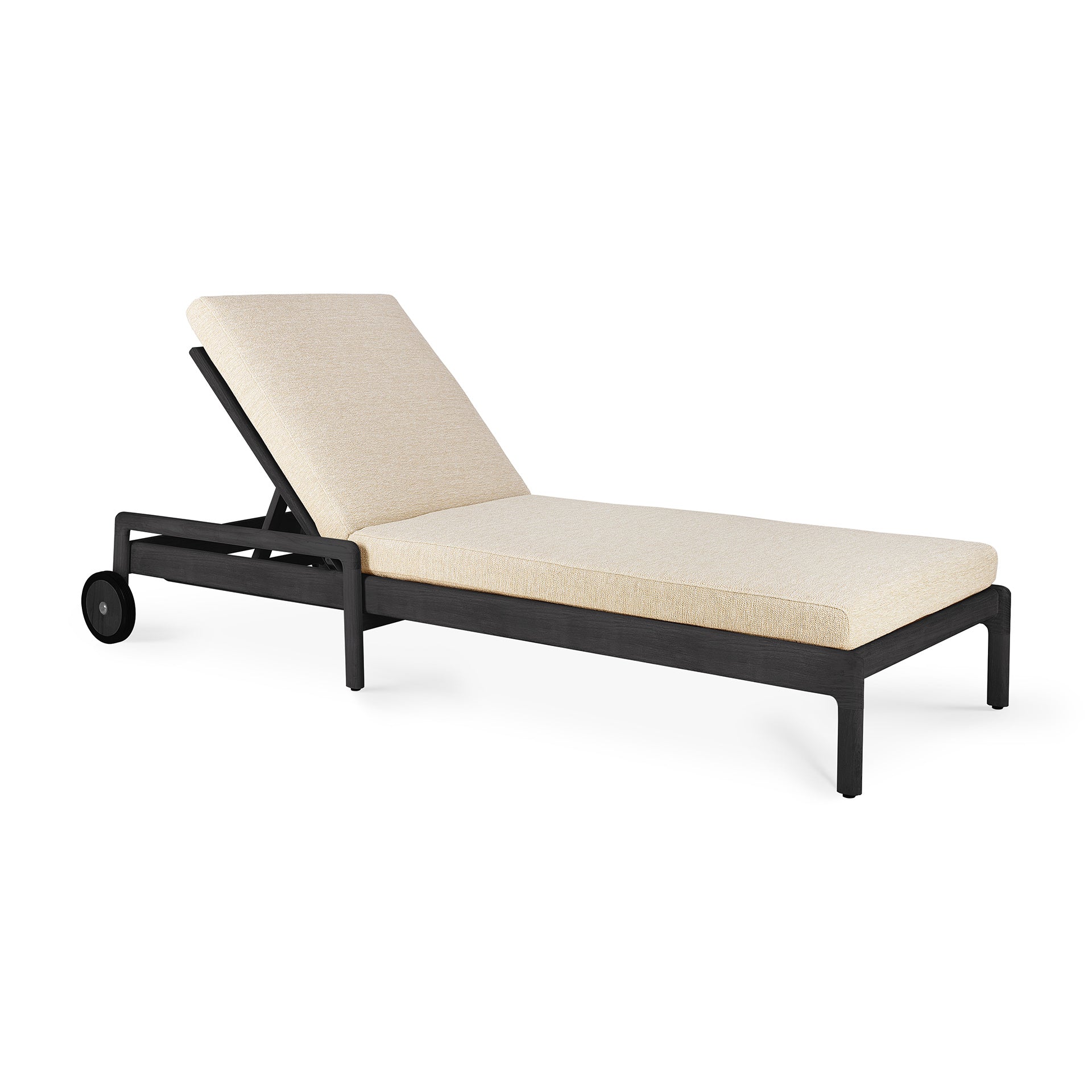 Jack Outdoor Adjustable Lounger Cushion, Natural Fabric