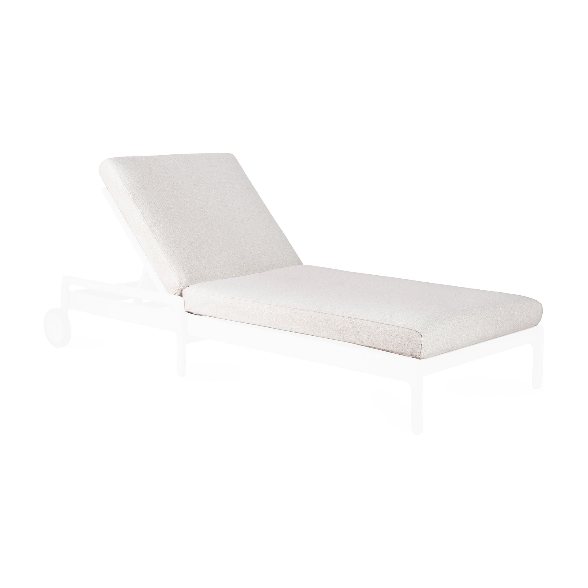 Jack Outdoor Adjustable Lounger Cushion, Off White Fabric