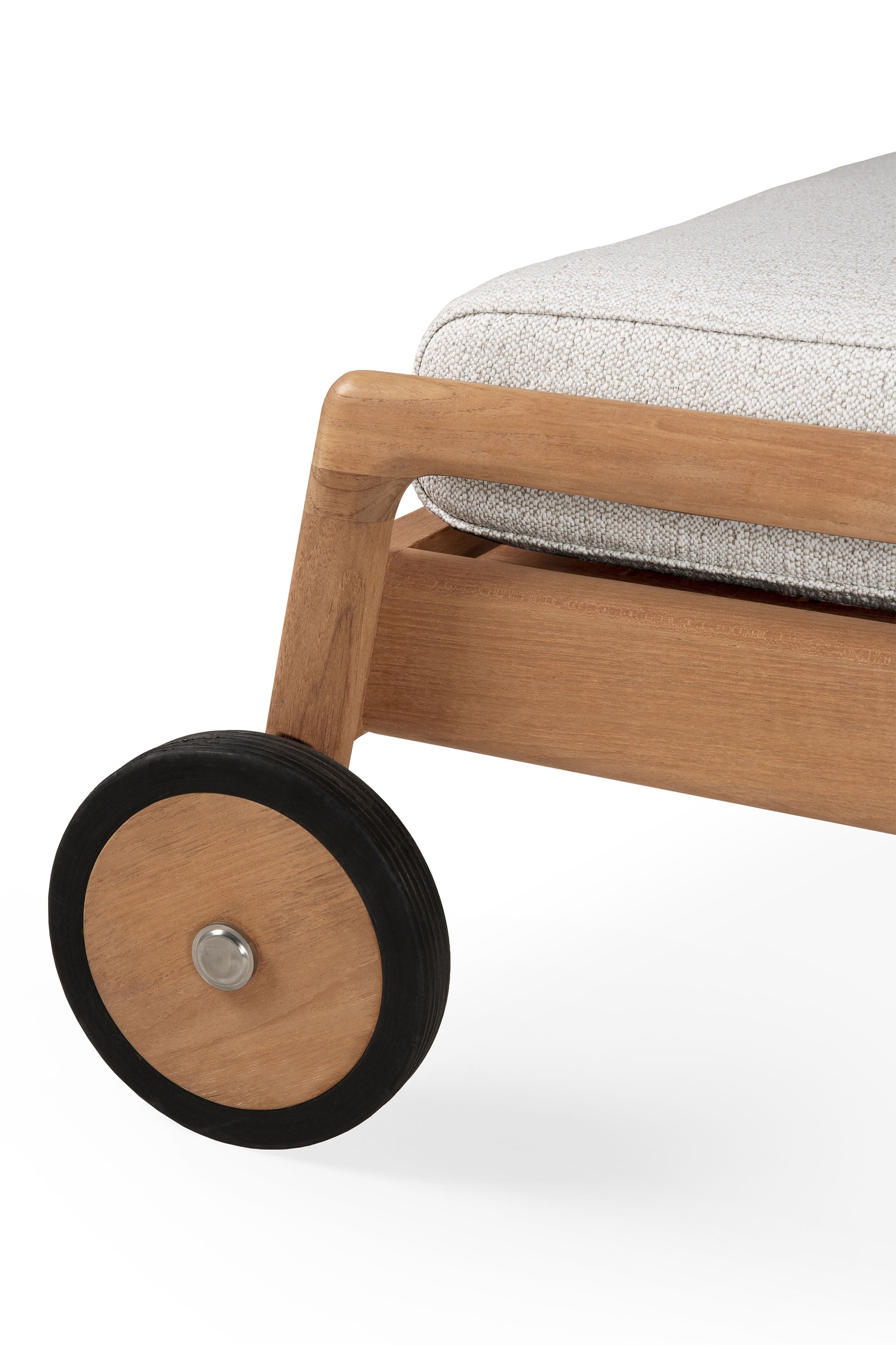 Jack Outdoor Adjustable Lounger Cushion, Off White Fabric