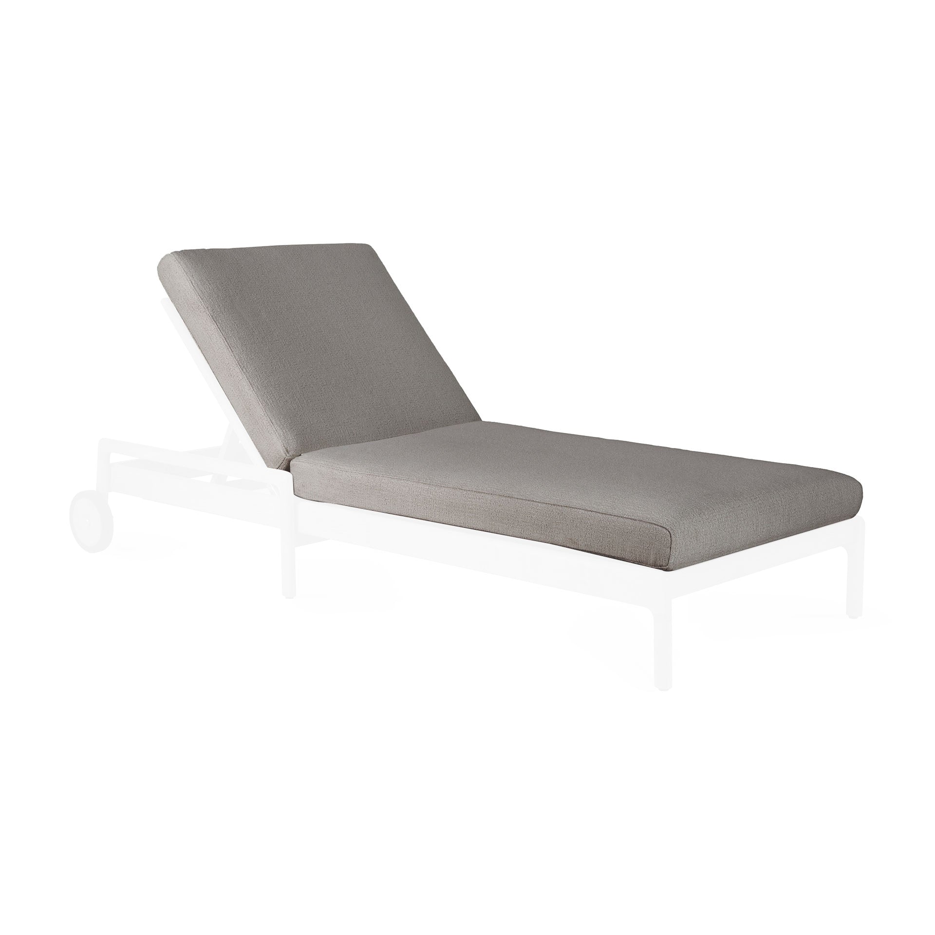 Jack Outdoor Adjustable Lounger Cushion, Mocha Fabric