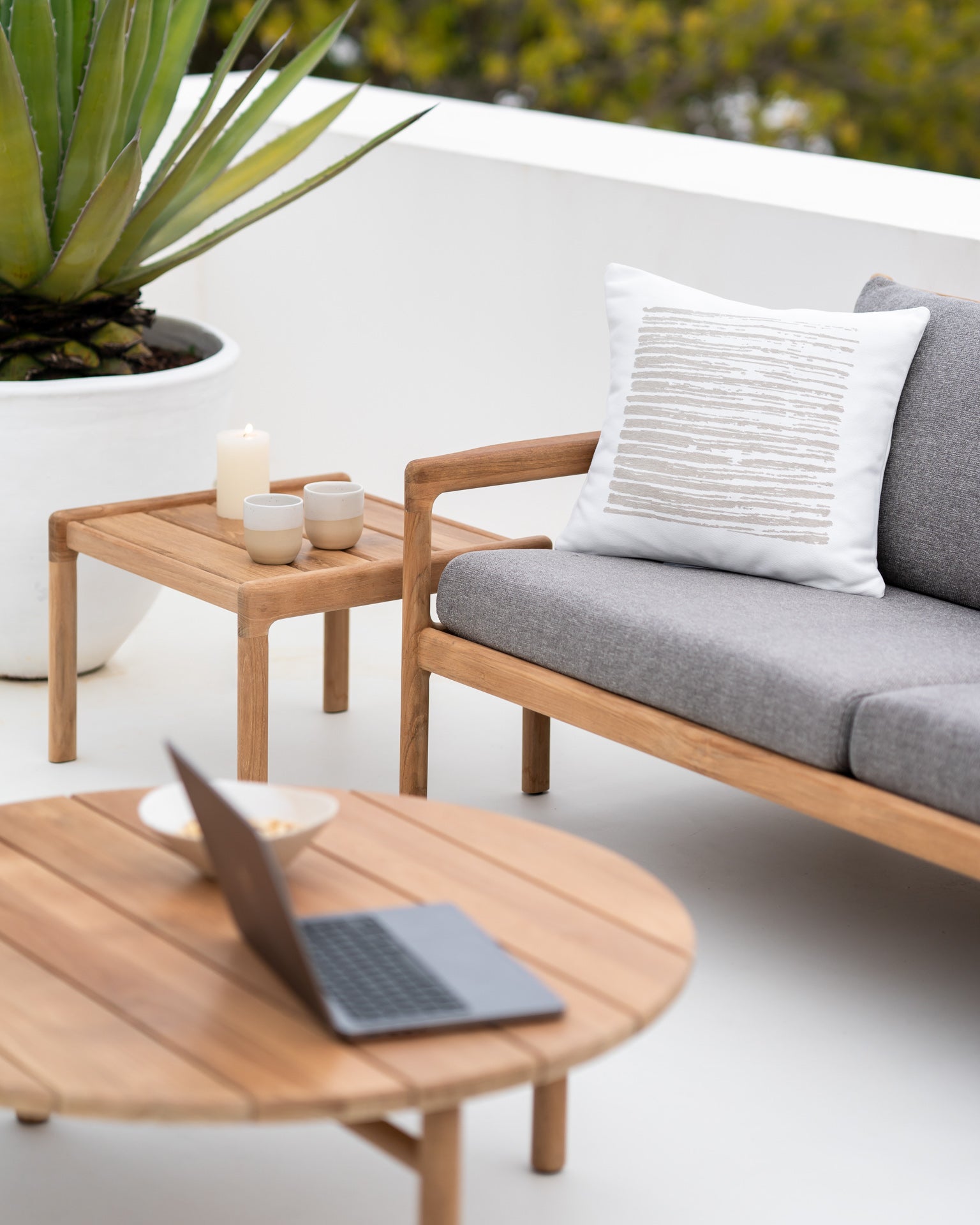 Jack Solid Teak Outdoor Side Table