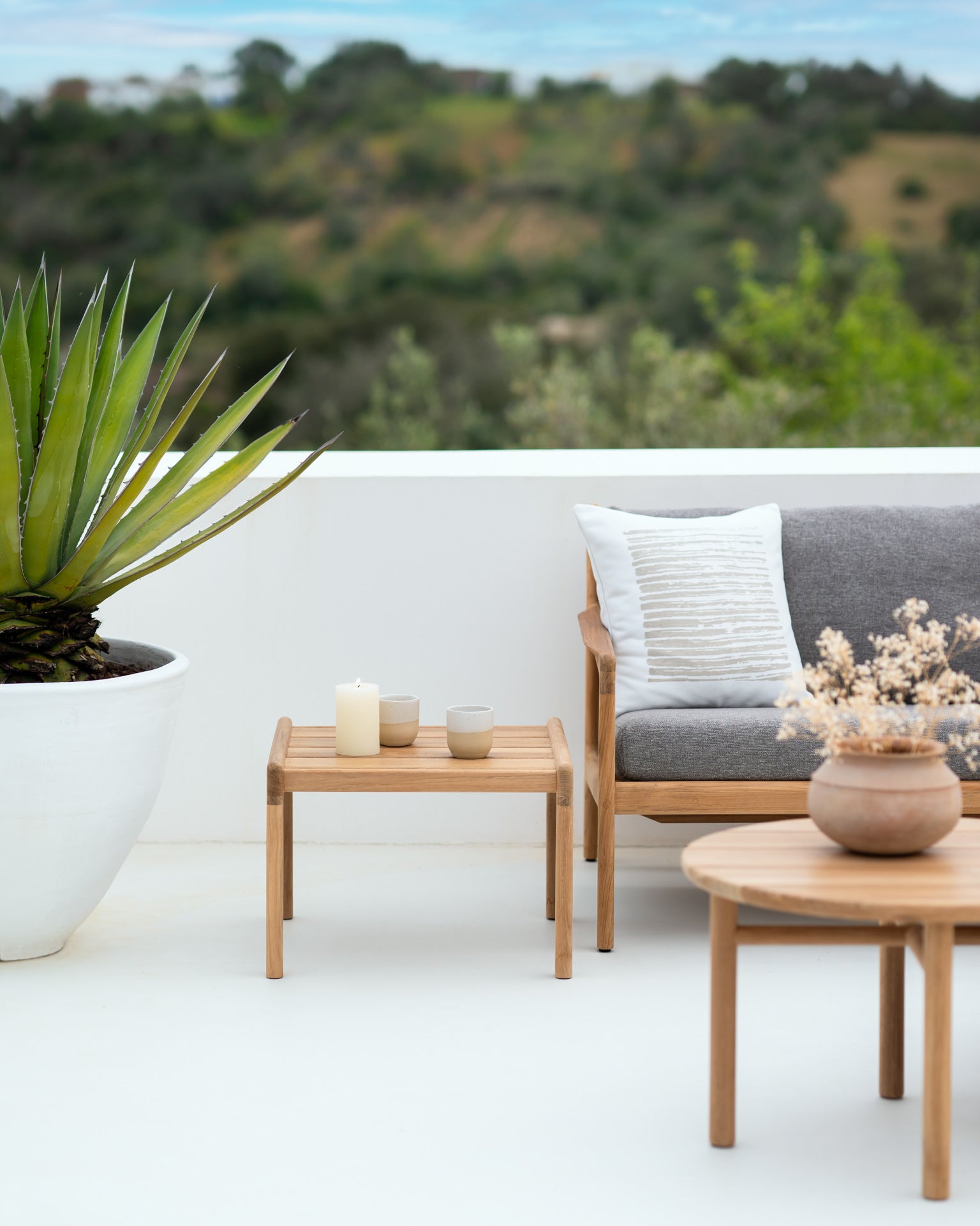 Jack Solid Teak Outdoor Side Table