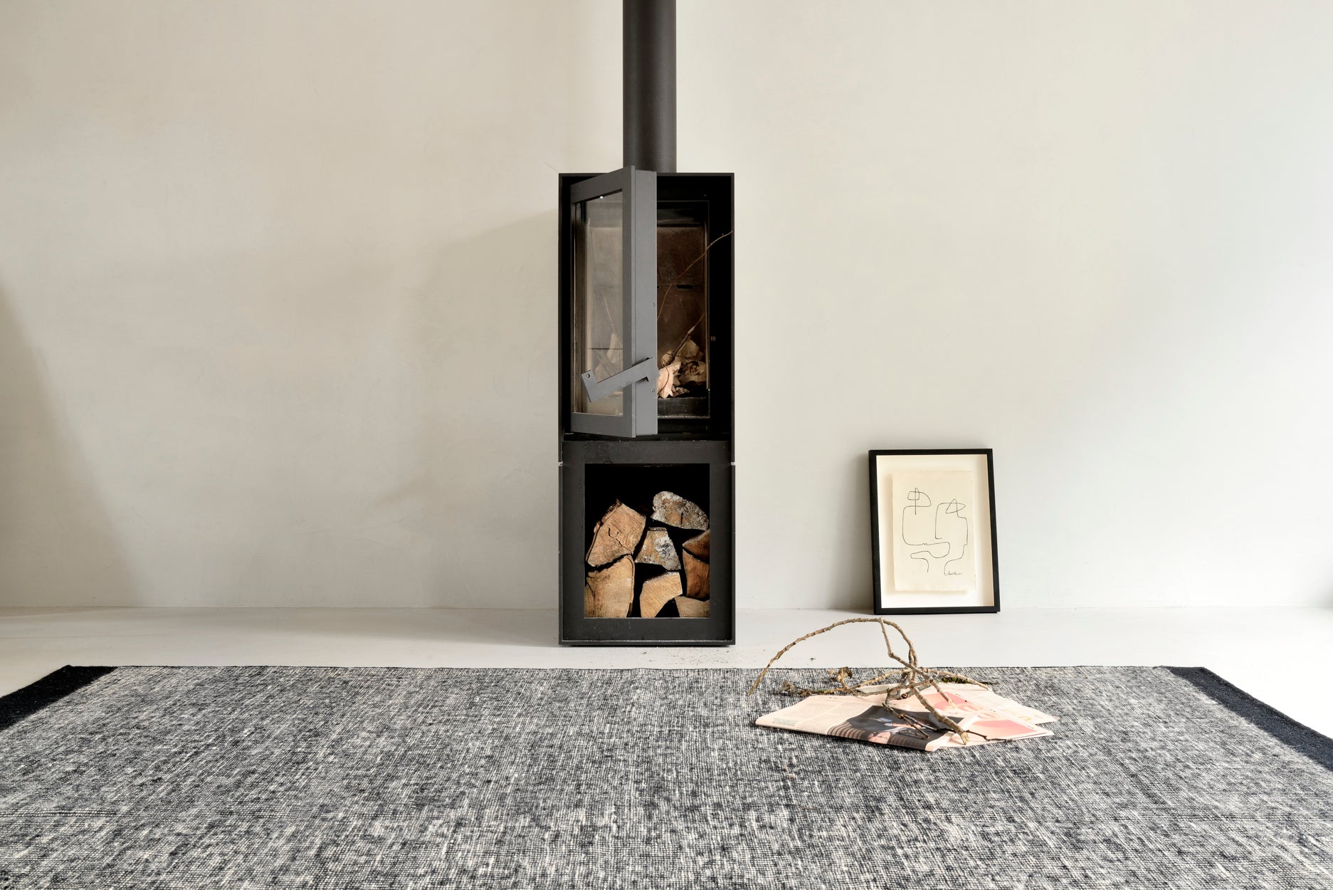 Black Dots Kilim Rug, 5&