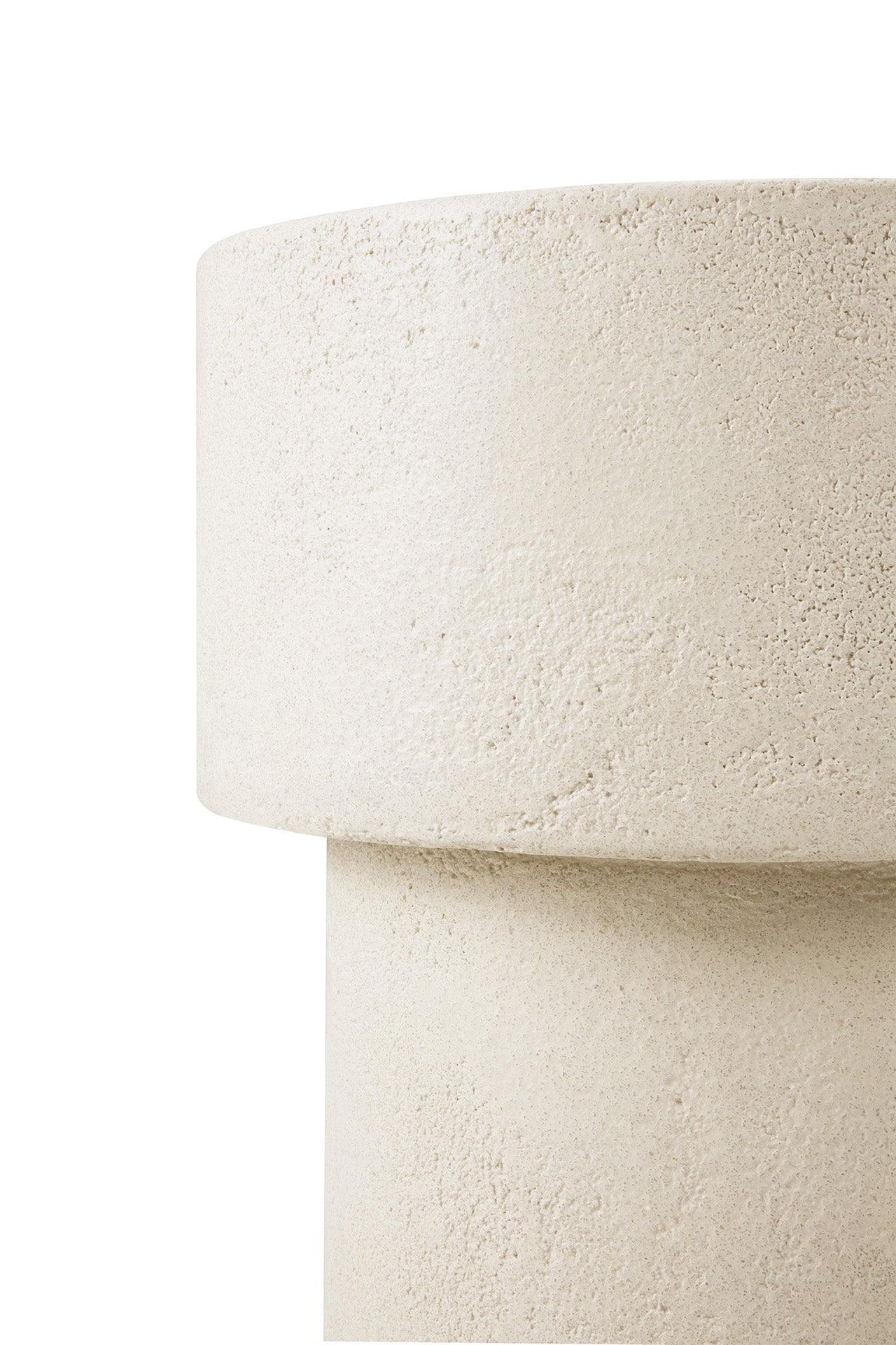 Elements side table - Microcement - Off White - mushroom shape