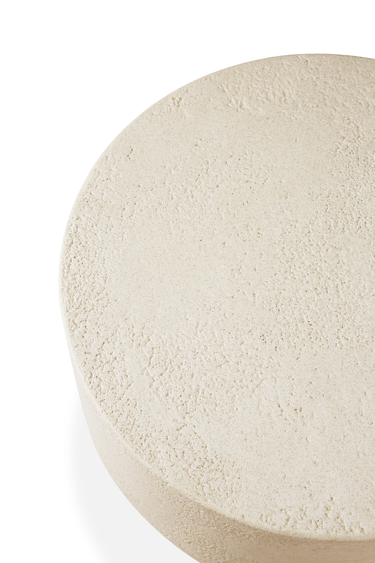 Elements side table - Microcement - Off White - mushroom shape