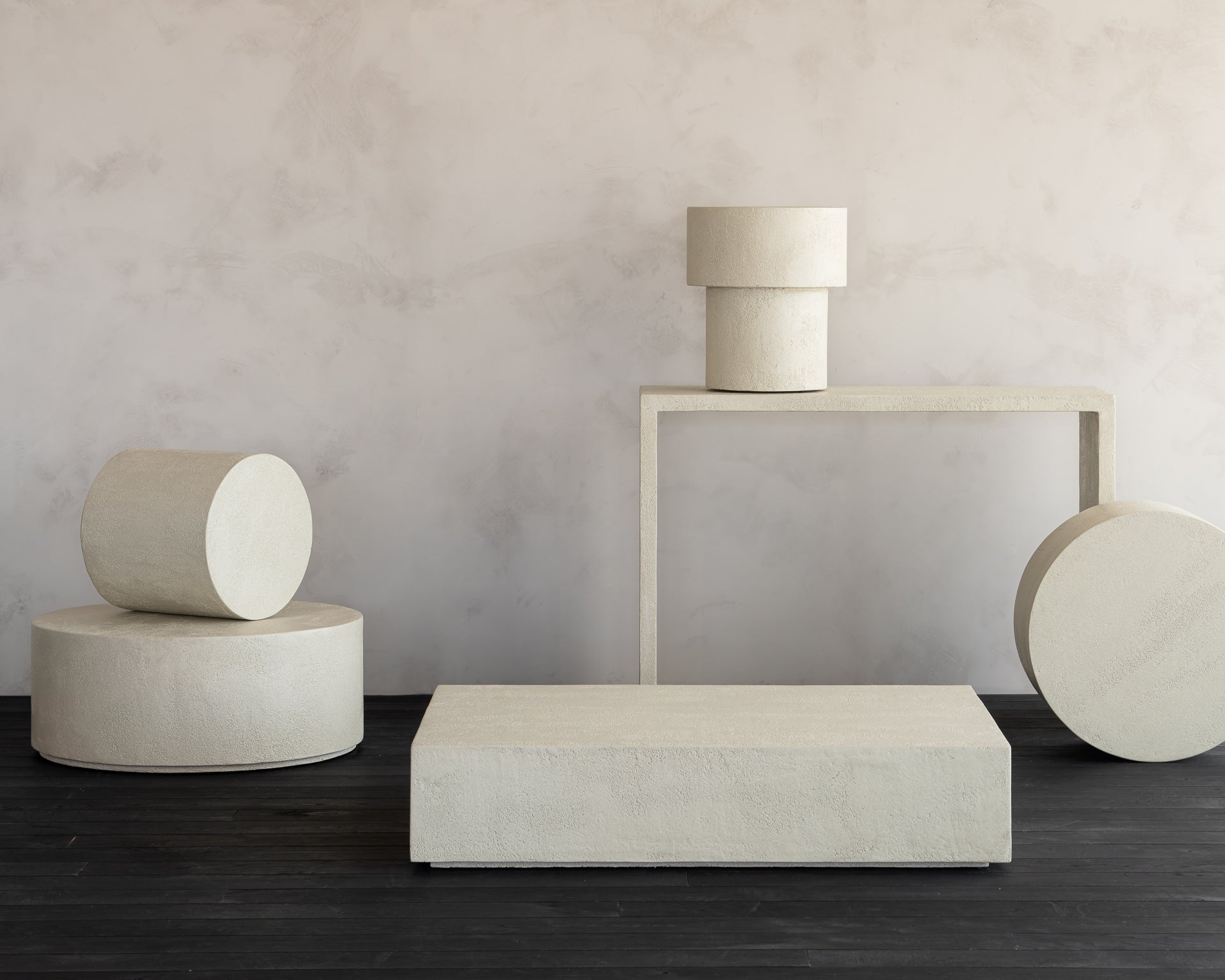 Elements console - Microcement - Off White