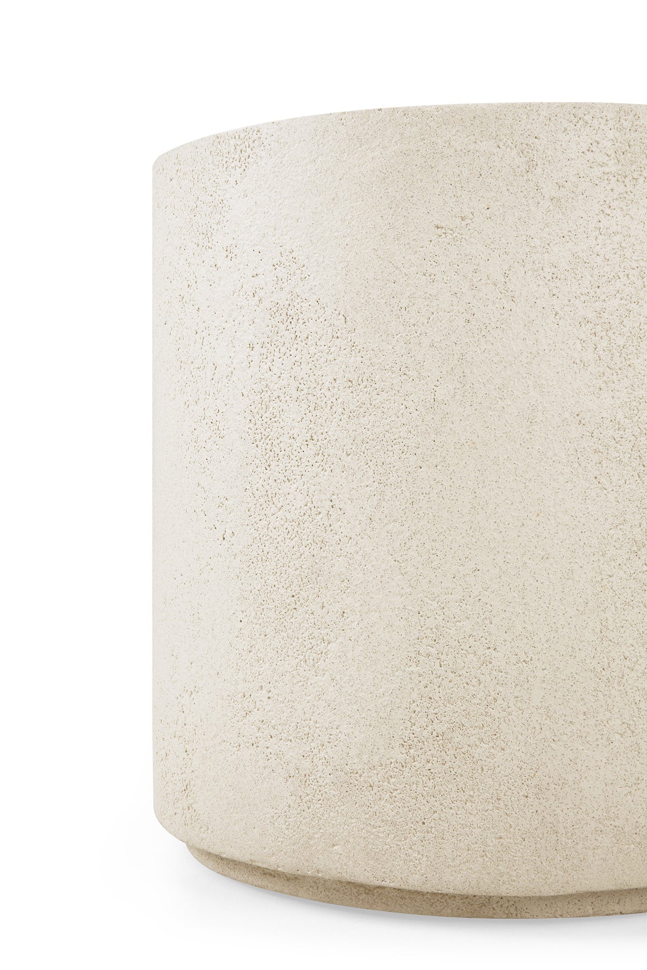 Elements side table - Microcement - Off White - round