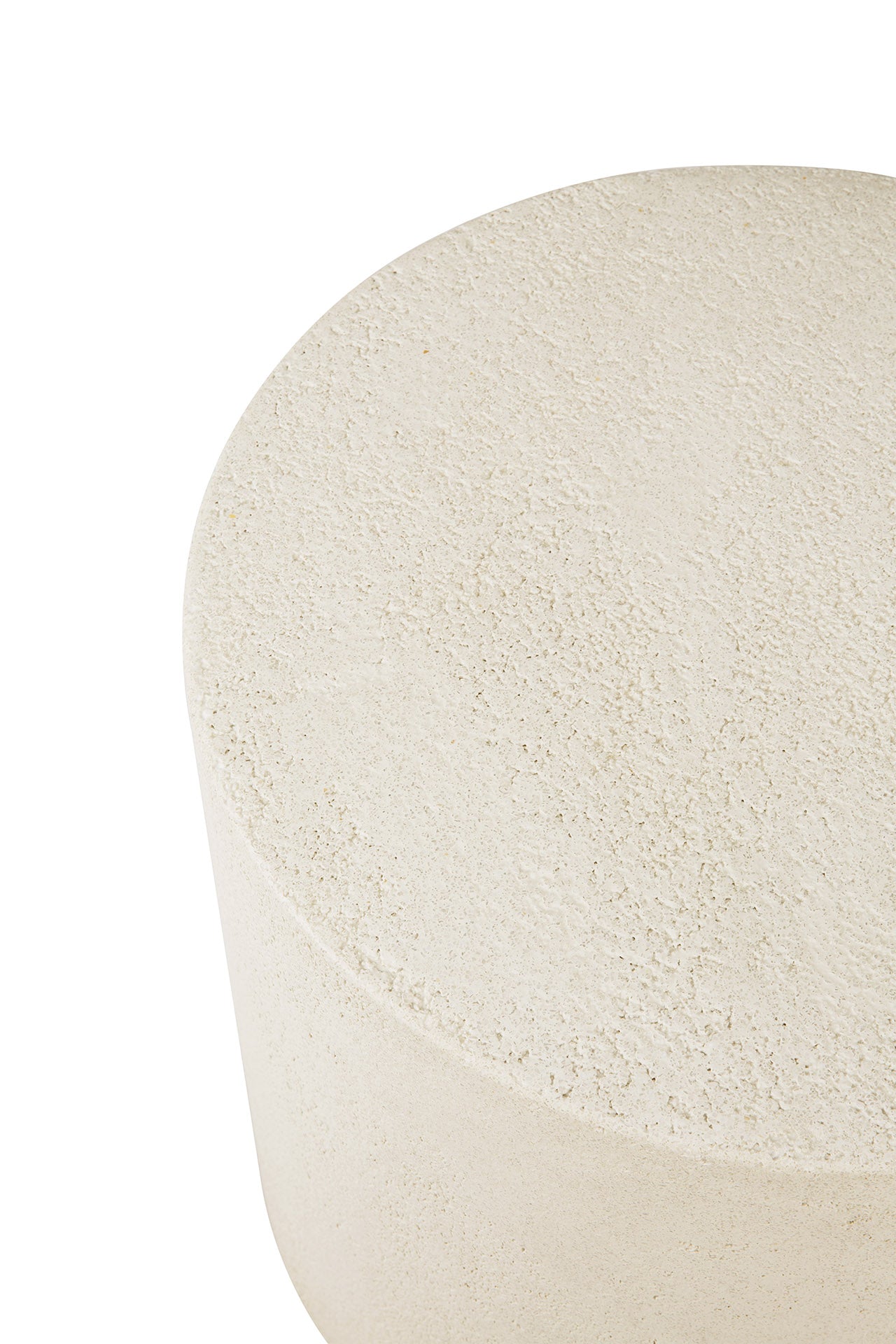 Elements side table - Microcement - Off White - round
