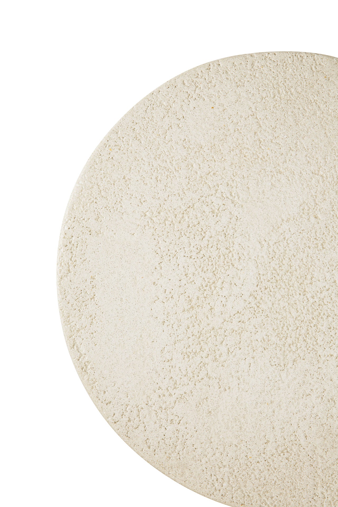 Elements side table - Microcement - Off White - round