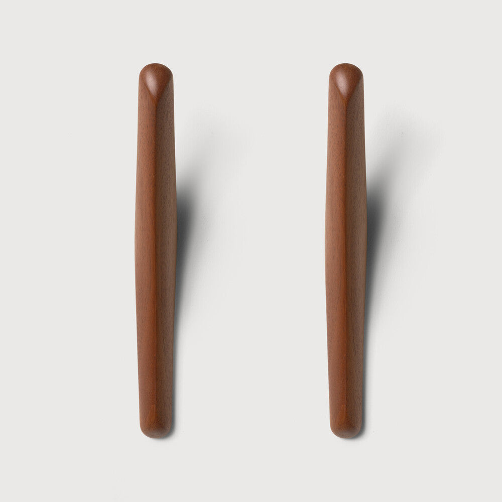 Pi Wall Hanger, Set of 2, Varnished Mahogany