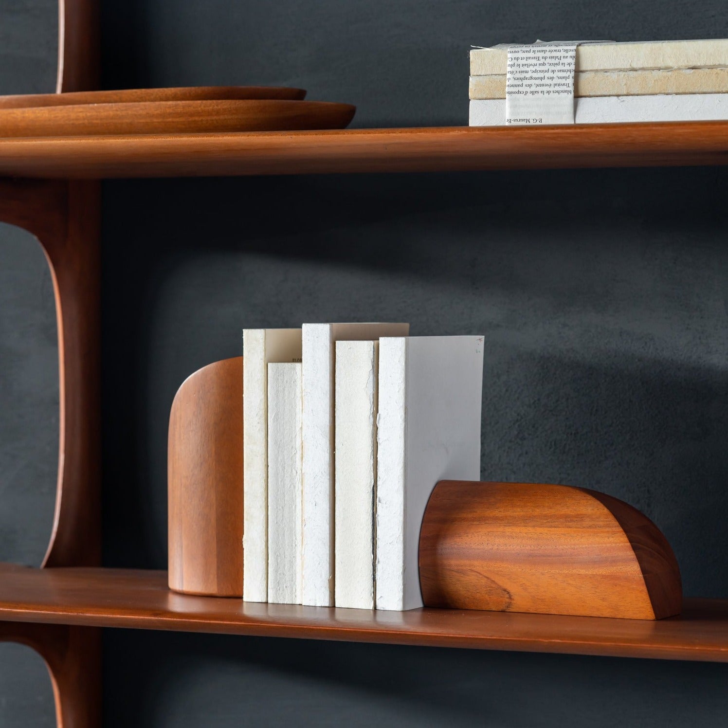 Pi Mahogany Bookends, Set Of 2