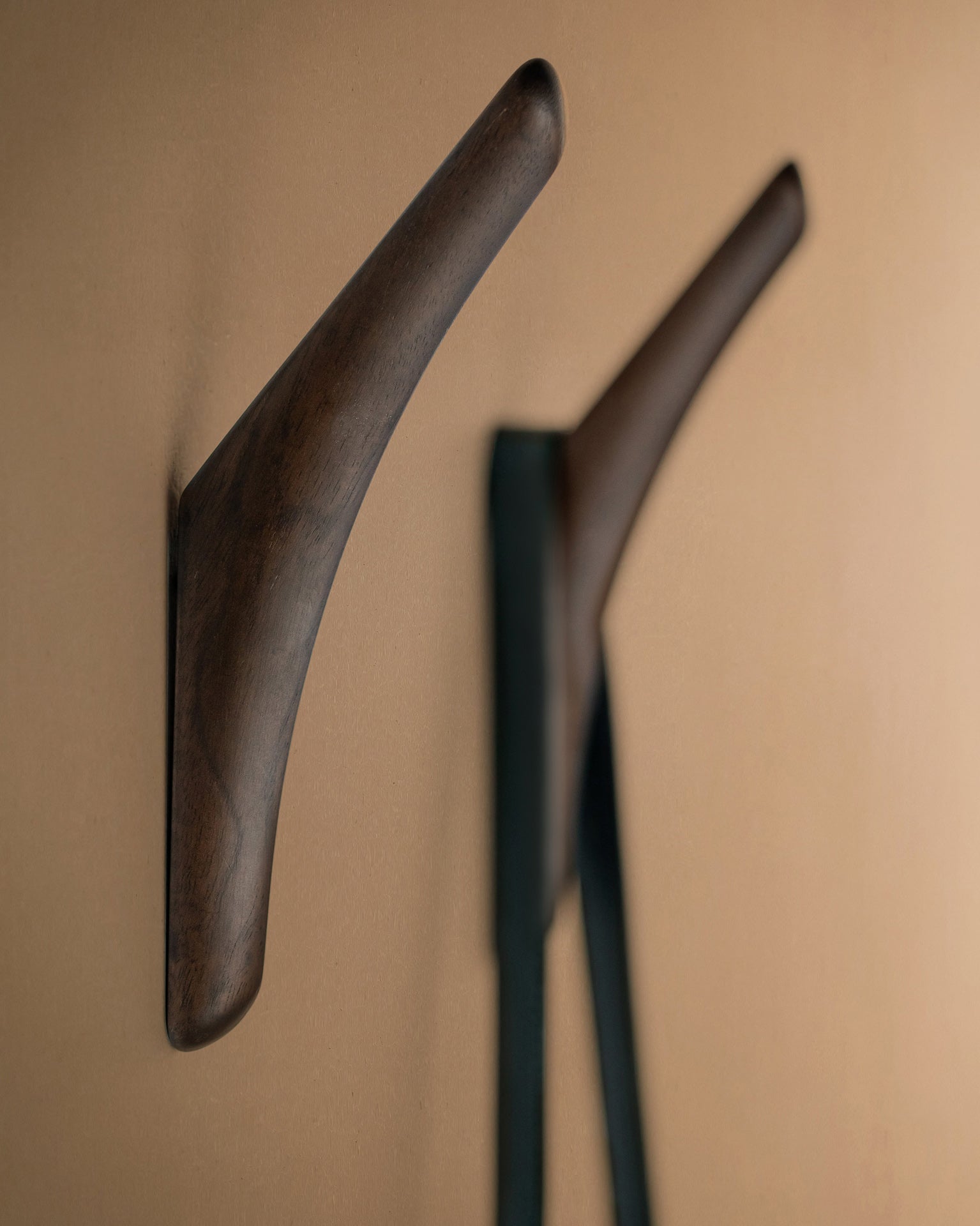 Pi Wall Hanger, Set Of 2, Dark Brown