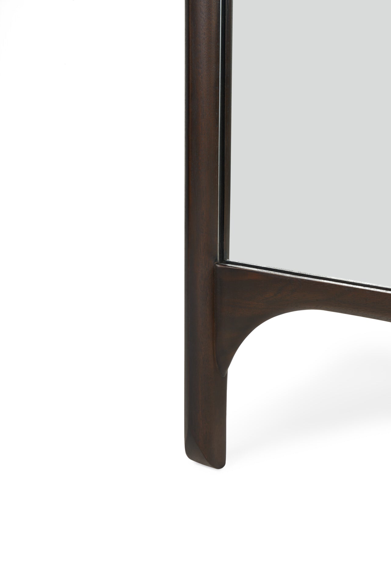 Pi Floor Mirror, Narrow, Dark Brown