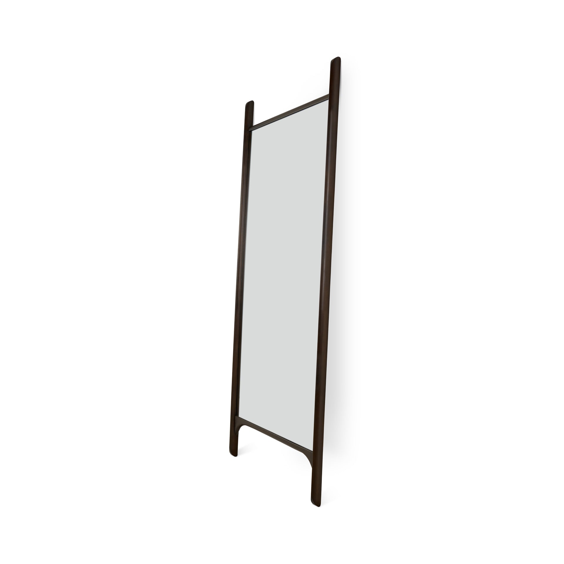 Pi Floor Mirror, Dark Brown