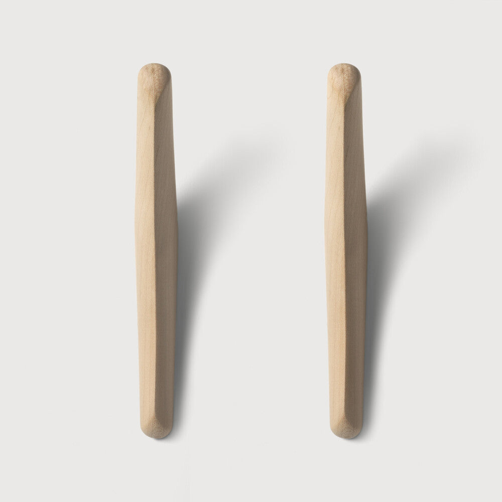 Pi Wall Hanger, Set Of 2, Varnished Sycamore