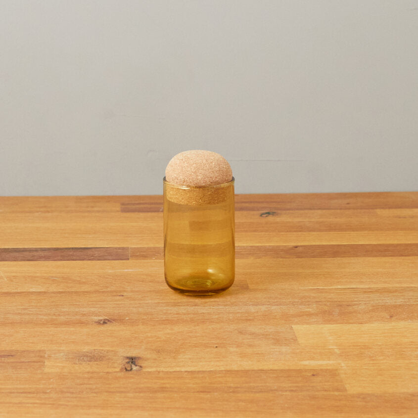 Glass Cork Spice Jar Yellow Jasmin