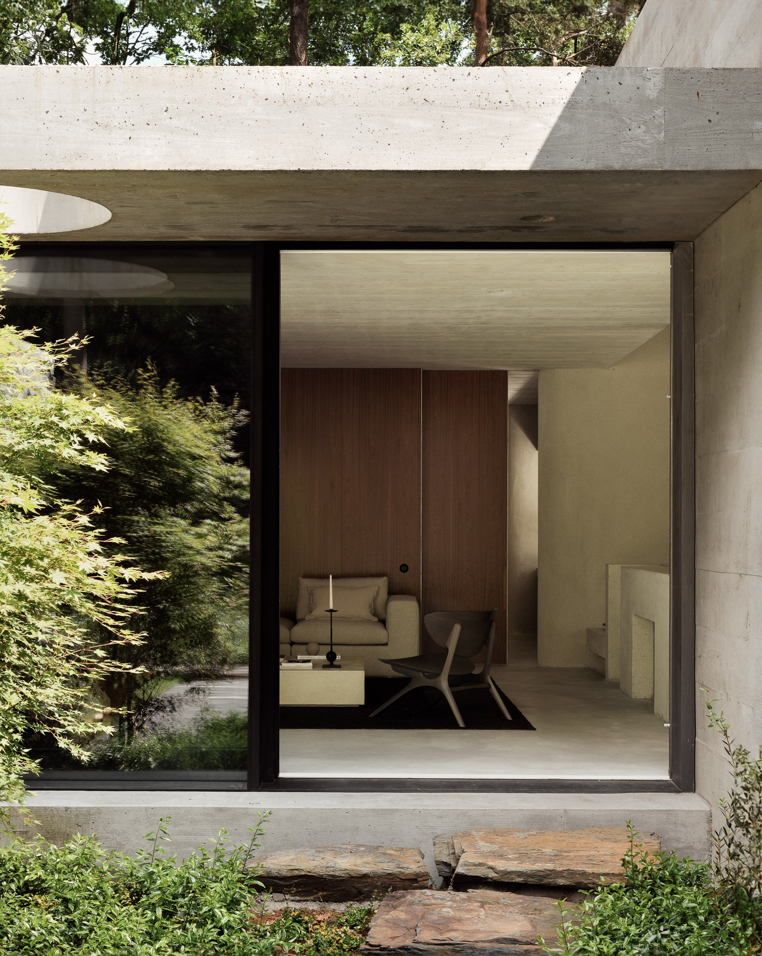 Elements Rectangular Micro-cement Coffee Table, Off White