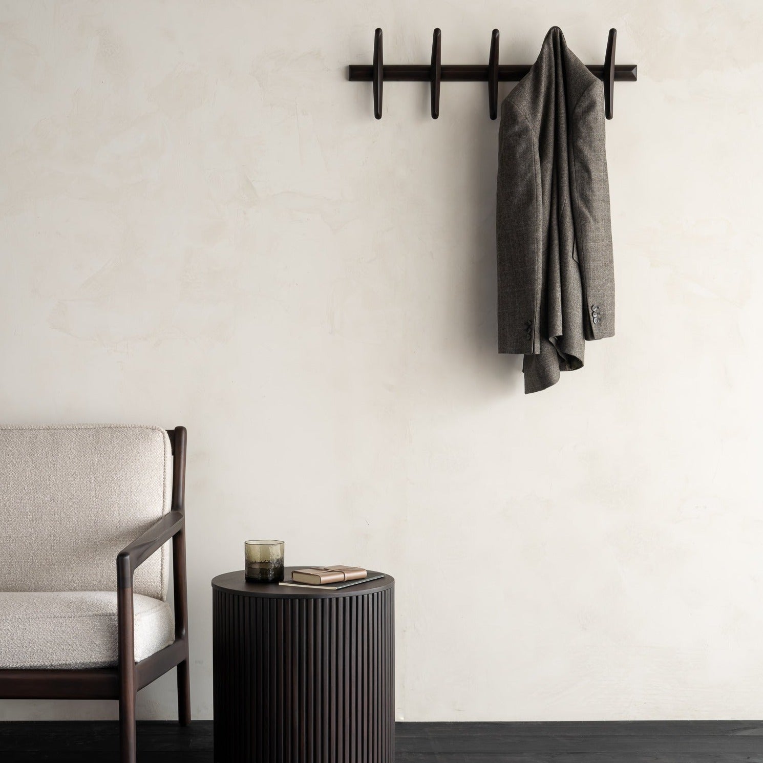 Pi Coat Rack, Dark Brown