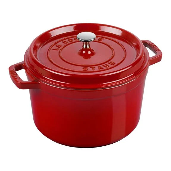 Staub Tall Cocotte, 5 qt, Cherry