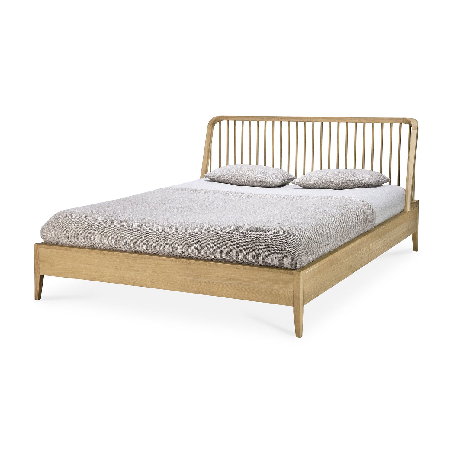 Spindle Solid Oak Bed, King