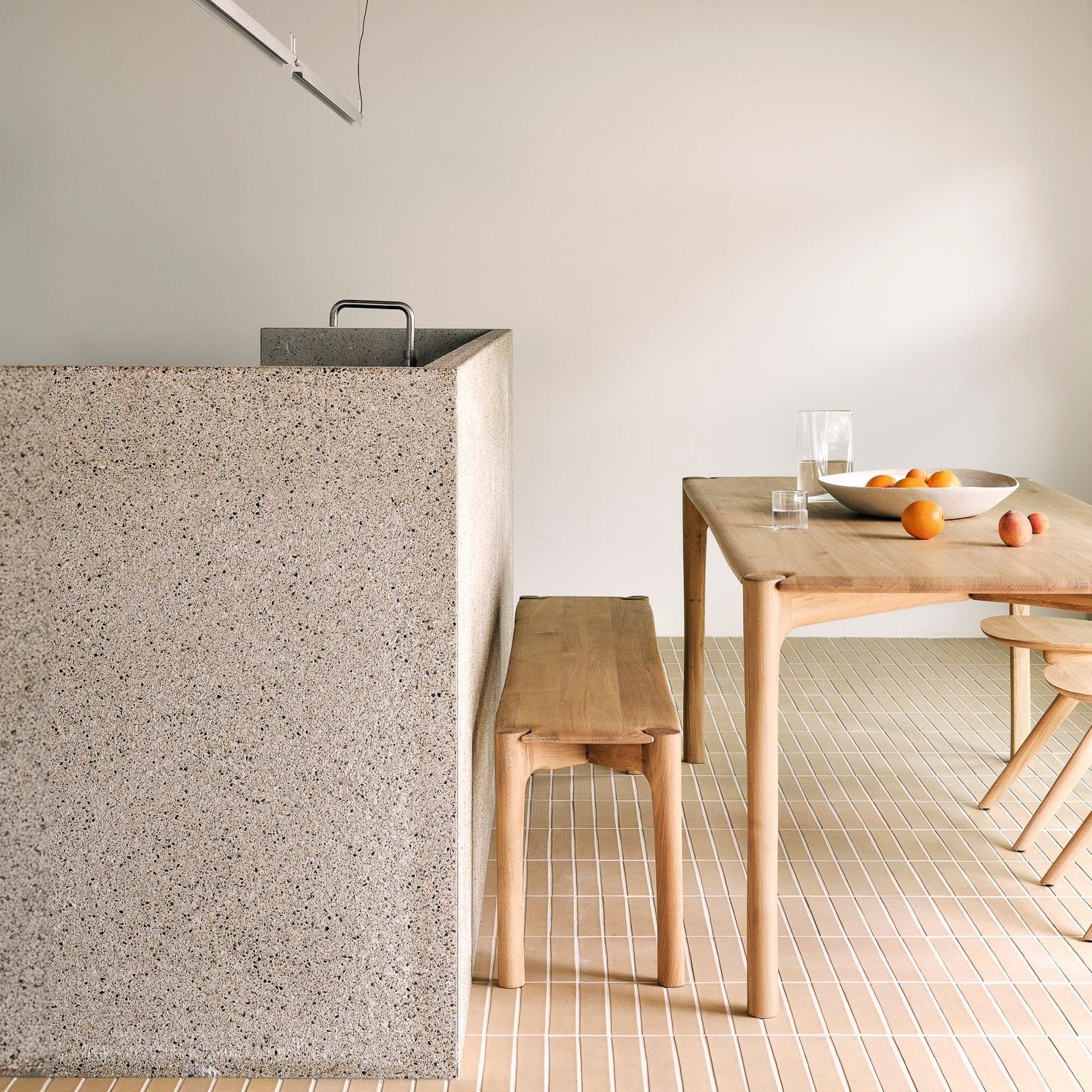 PI Solid Oak Bench, 50"