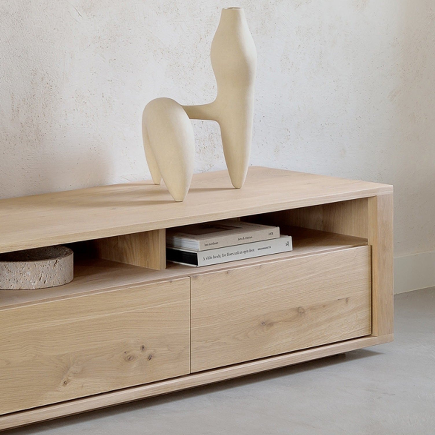 Shadow Solid Oak Media Console, 55.5"