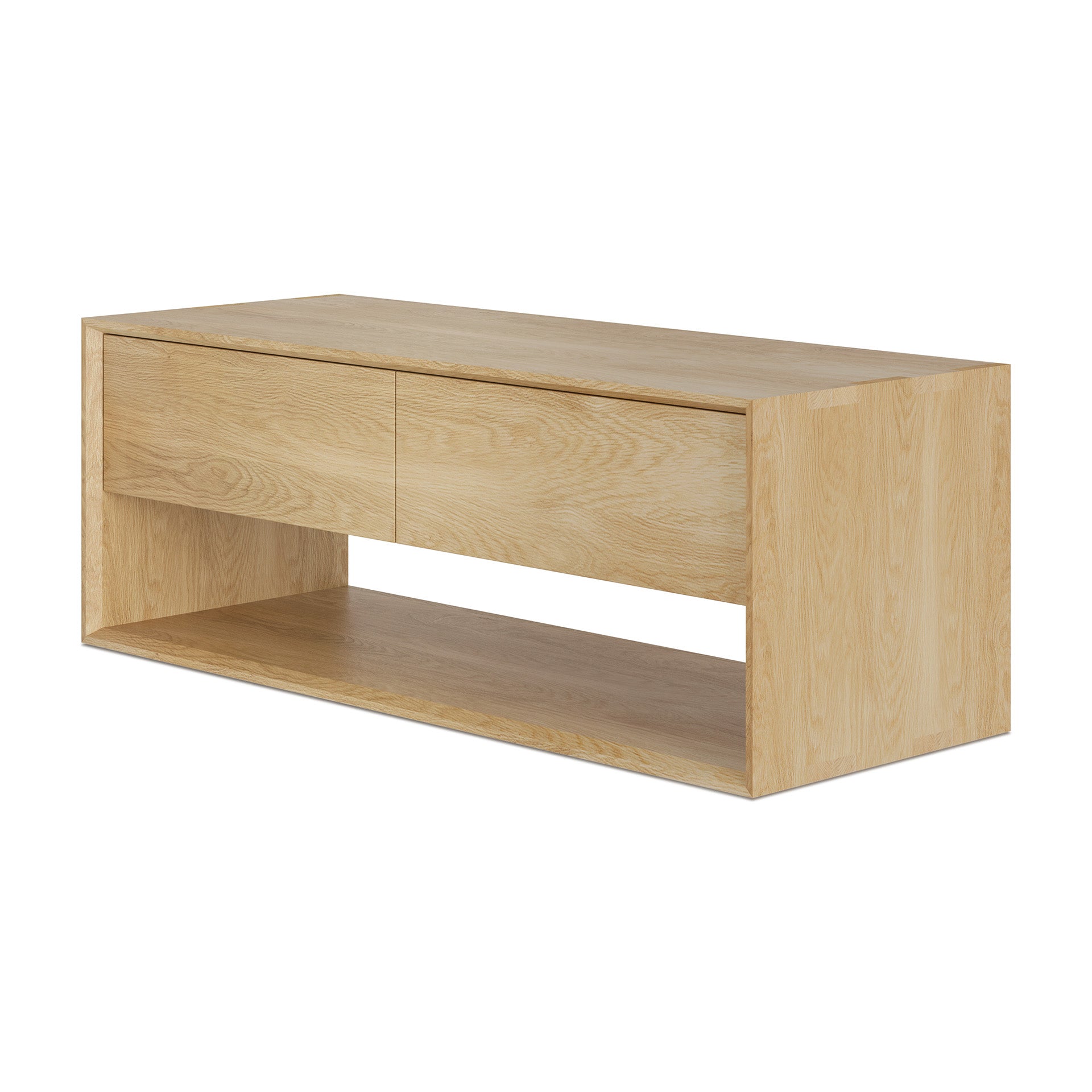Nordic Solid Oak Media Console, 47.5"