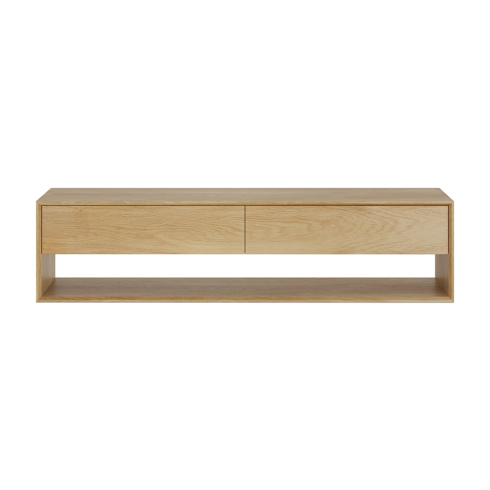 Nordic Solid Oak Media Console, 71"