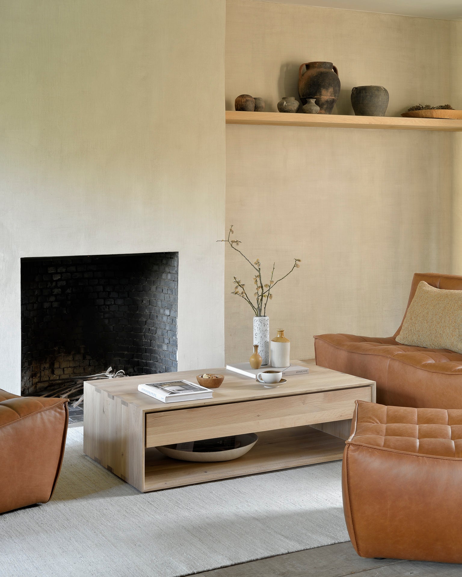 N701 Single Seater Sofa, Old Saddle Leather