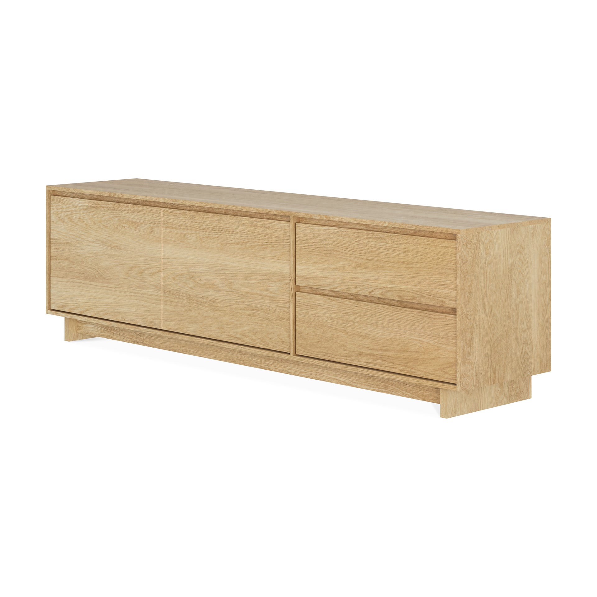 Wave Solid Oak Media Console