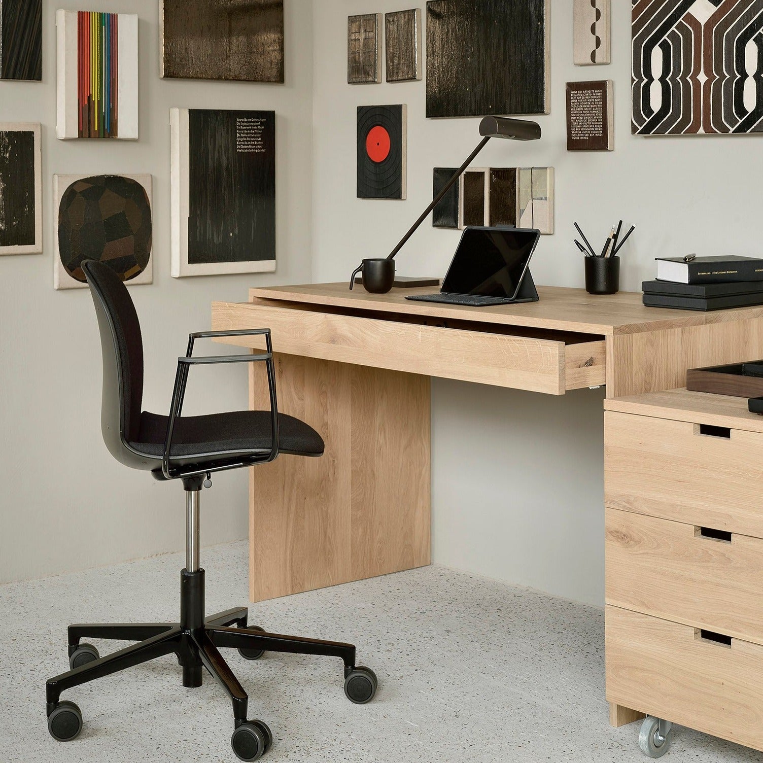 Wave Solid Oak Desk