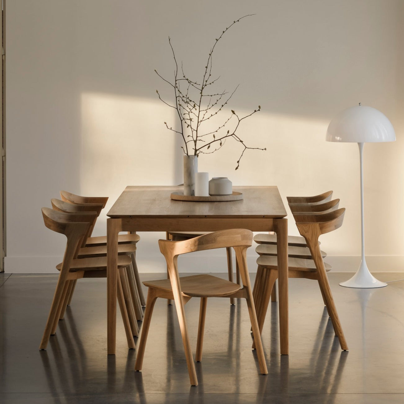 Bok Extendable Solid Oak Dining Table, Rectangular