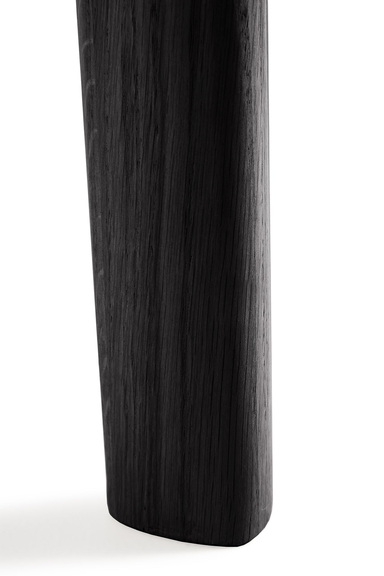 Bok Extendable Solid Black Oak Dining Table, Round 51"/ 71"