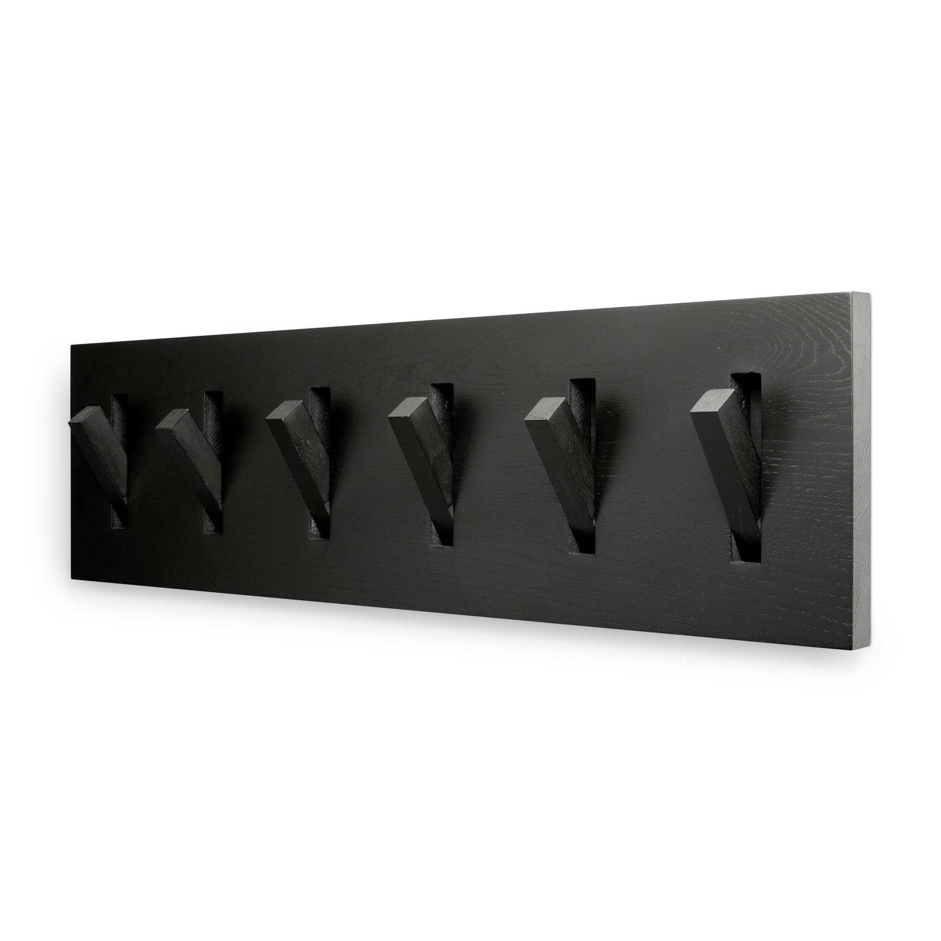 Utilitile Solid Black Oak Wall Hanger, Large