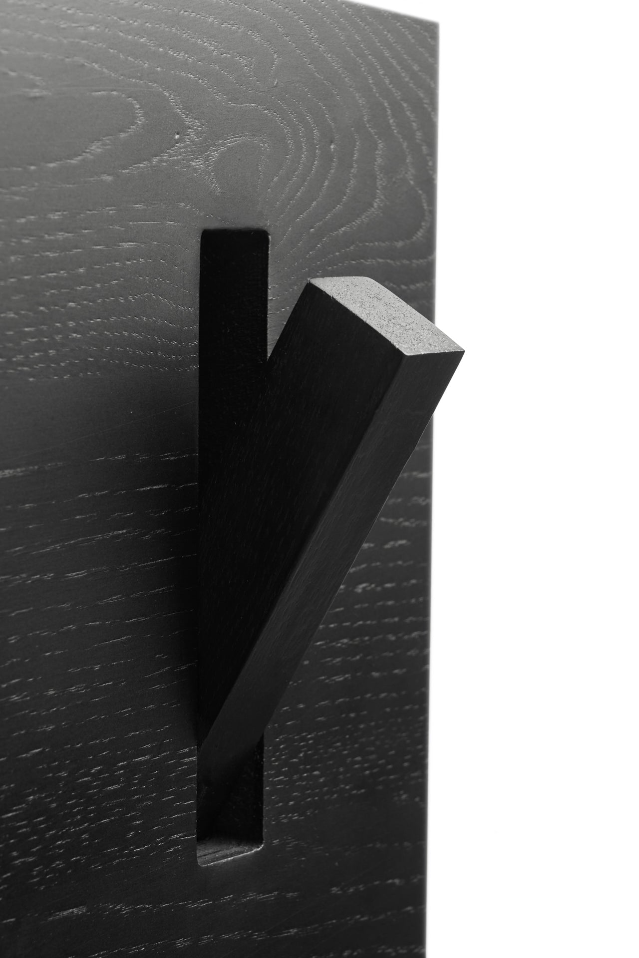 Utilitile Solid Black Oak Wall Hanger, Large