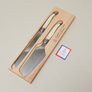 Laguiole Cake Serving Set, Ivory in Wooden box