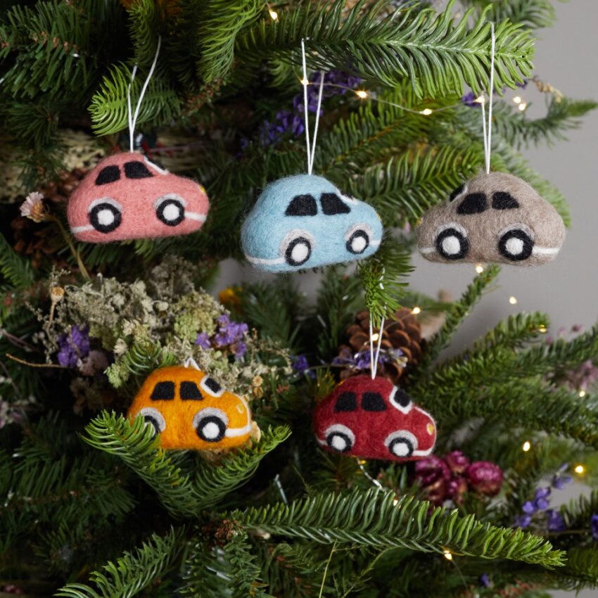 Car Felt Ornaments Set of 5