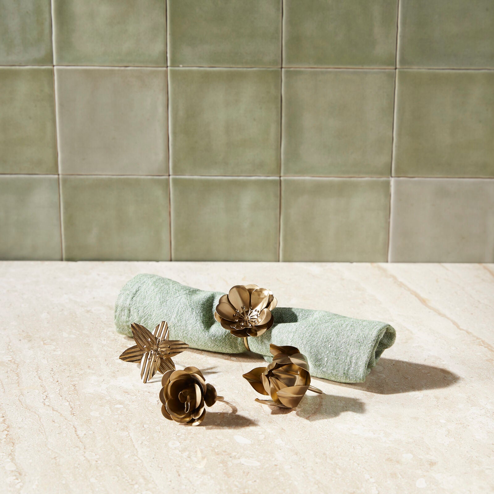 Botanical Napkin Rings, Set of 4