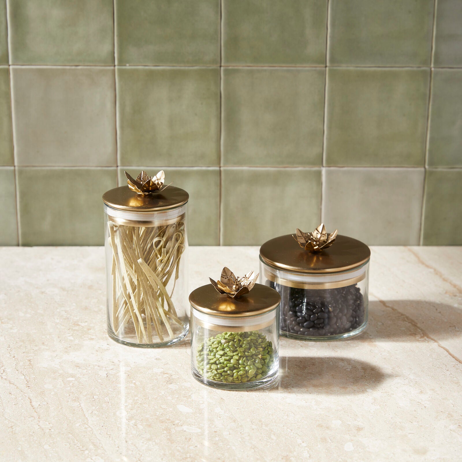 Lily Botanical Canister, Set of 3