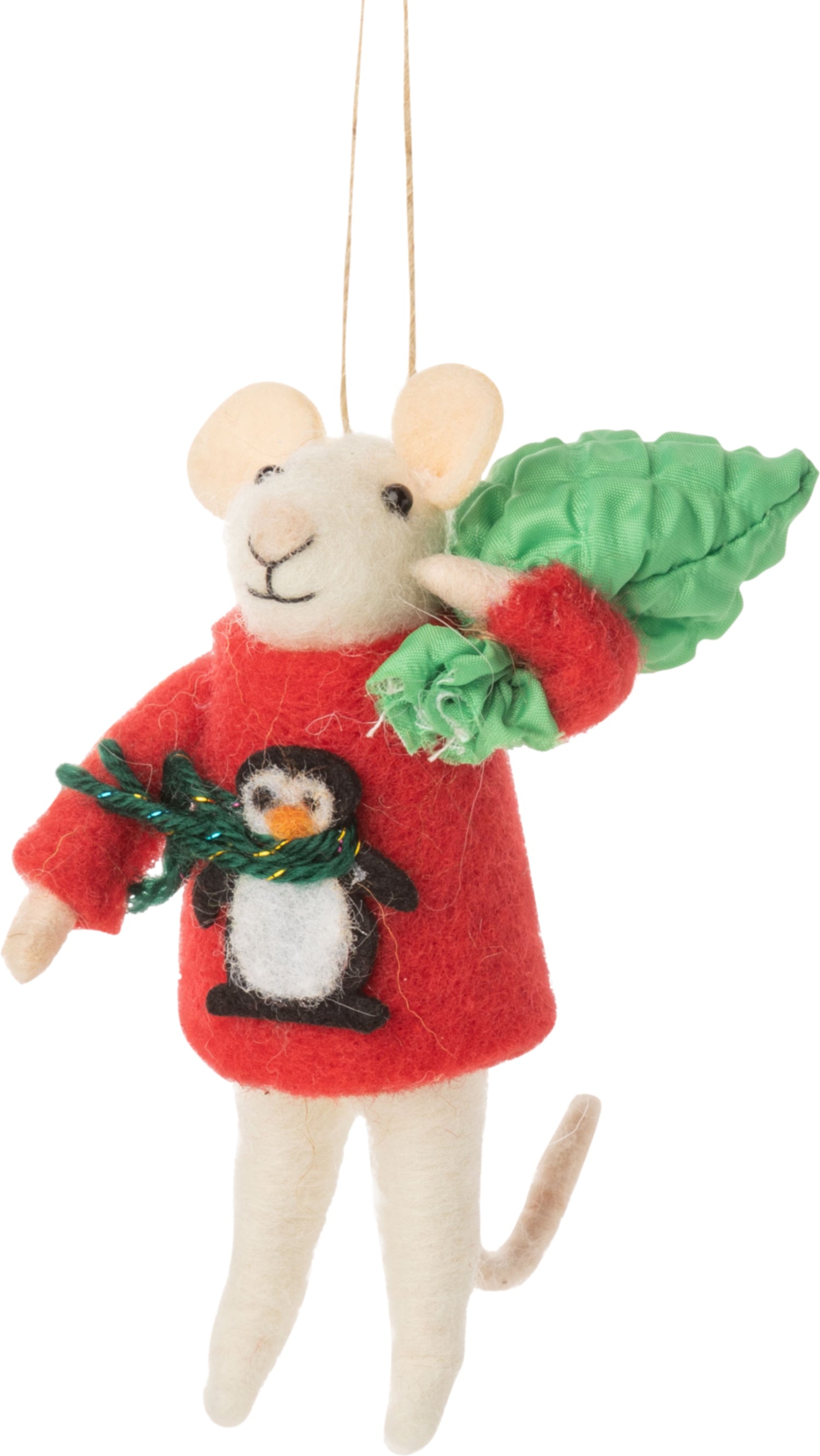 Felt Christmas Mouse Ornament