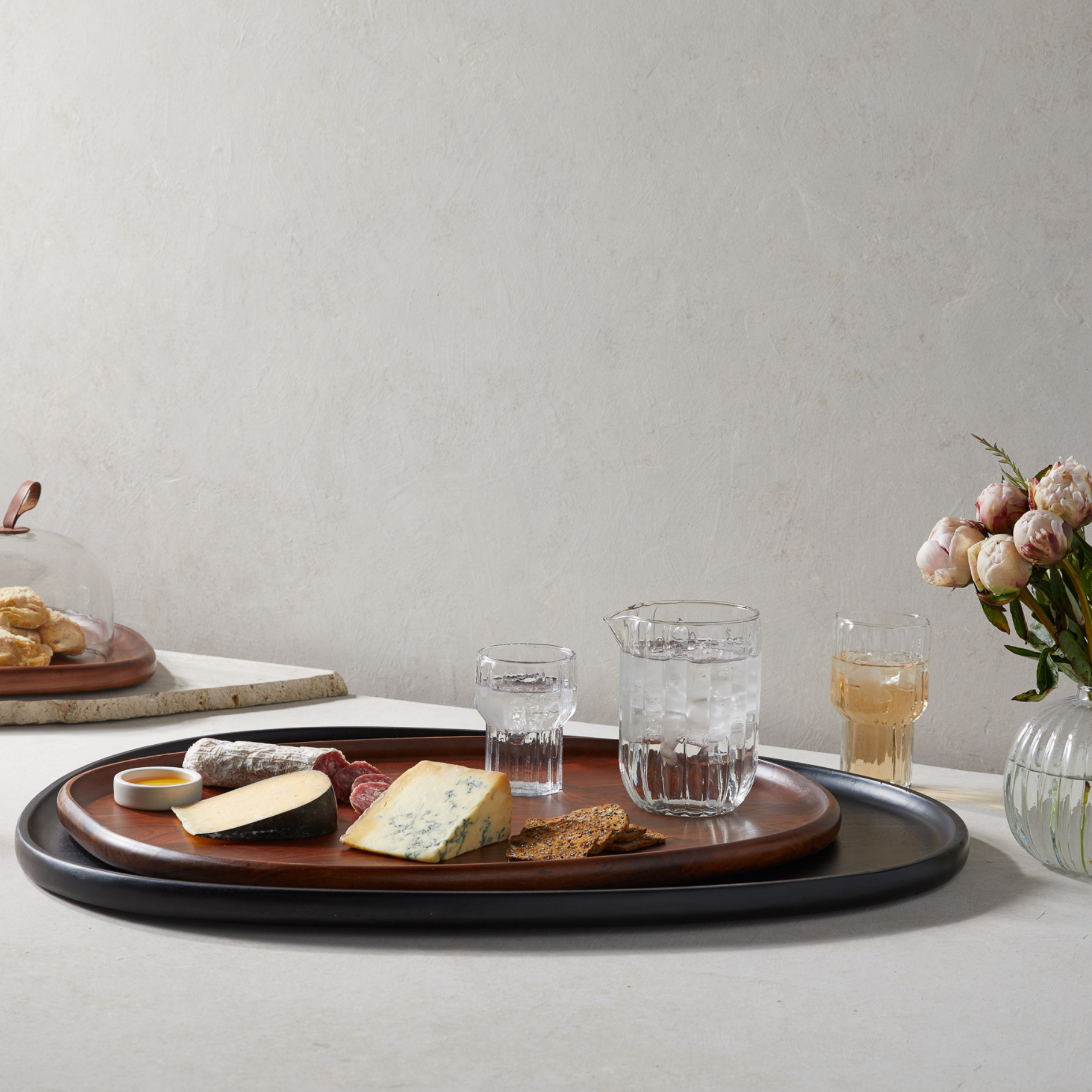 Talo Extra Large Acacia Tray, Ebony