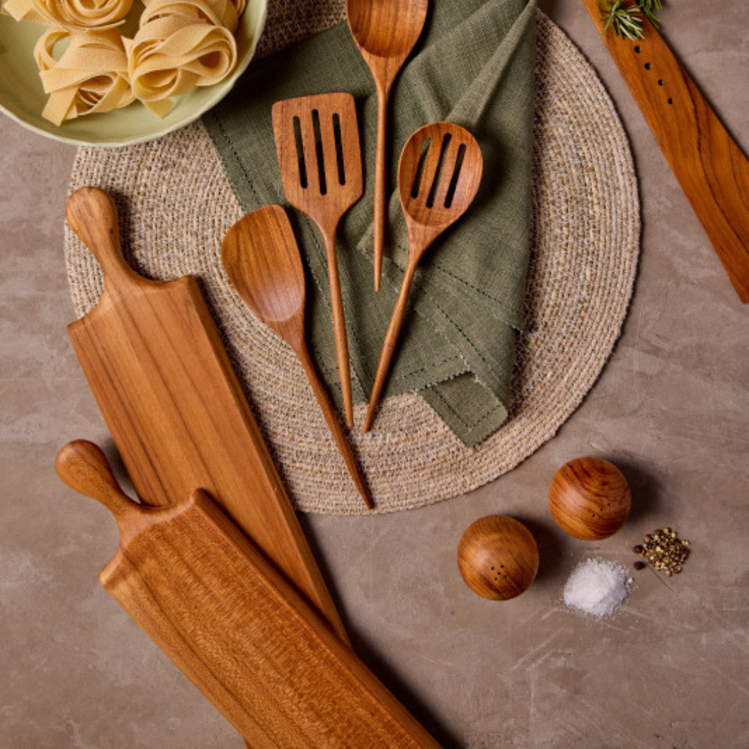 Teak Salt & Pepper Shaker Set