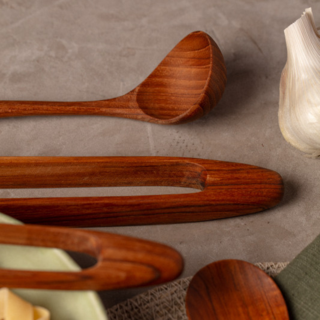 Teak Padma Sauce Ladle