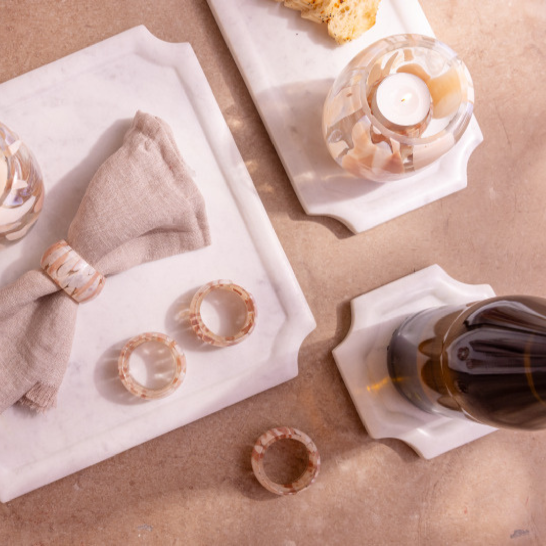 White Marble Framed Board, Rectangle