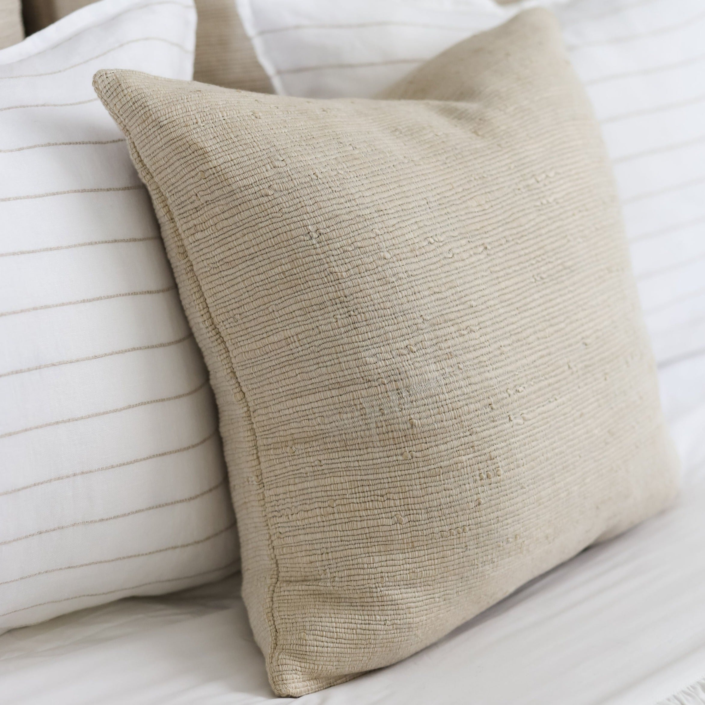 Athena Square Pillow, Natural