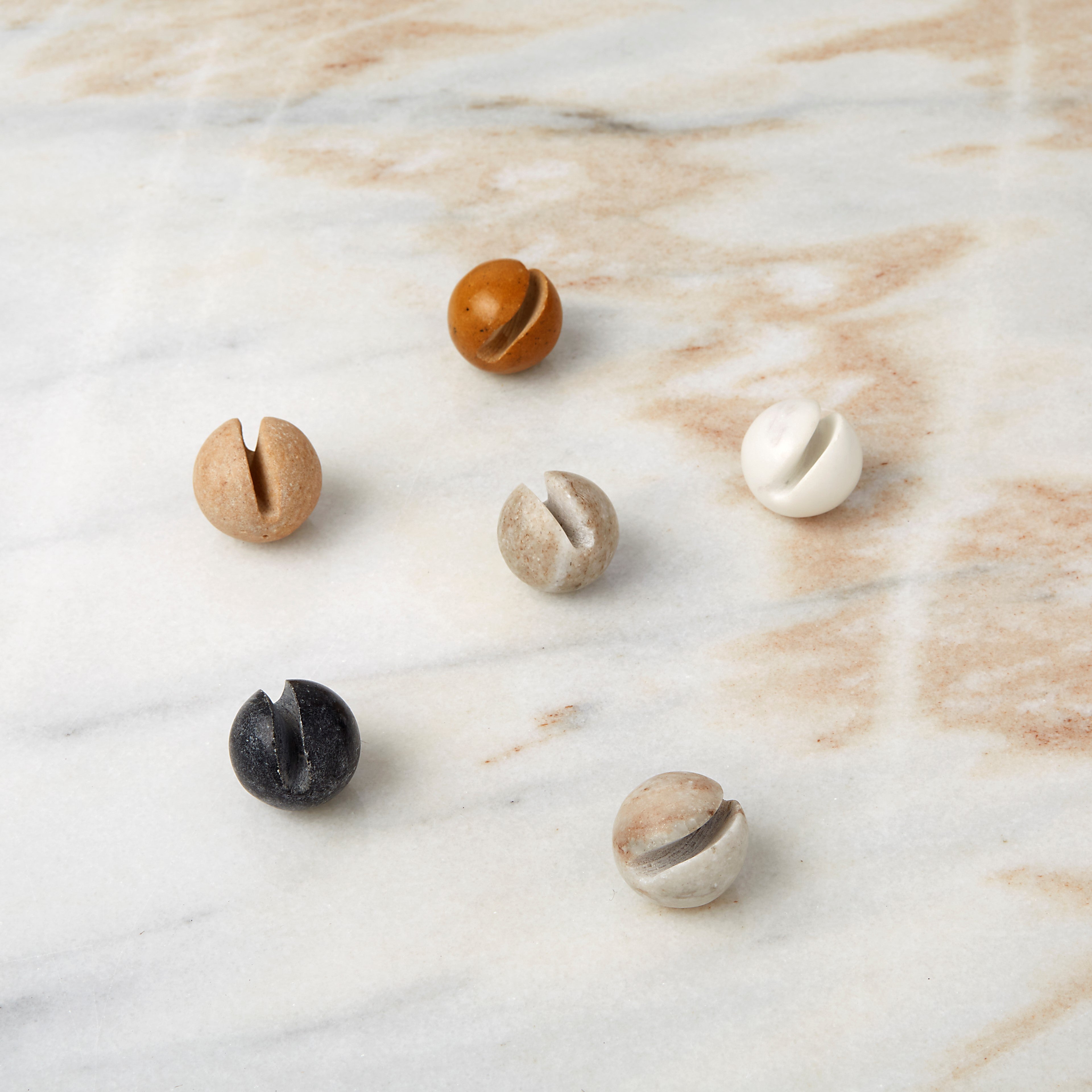 Assorted Marble Orb Drink Charm, Set of 6